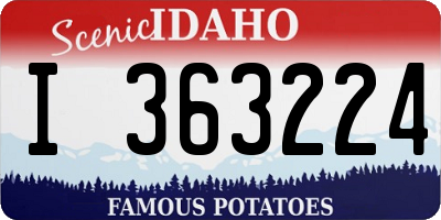 ID license plate I363224