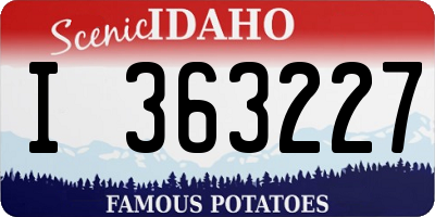 ID license plate I363227