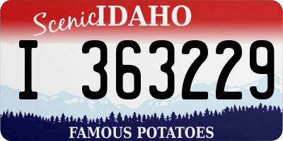 ID license plate I363229