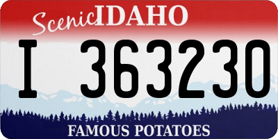 ID license plate I363230