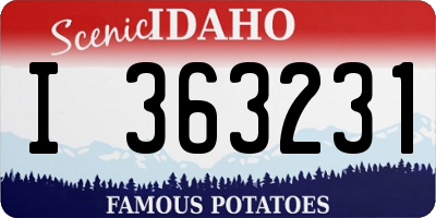 ID license plate I363231