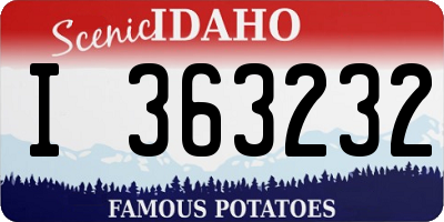 ID license plate I363232