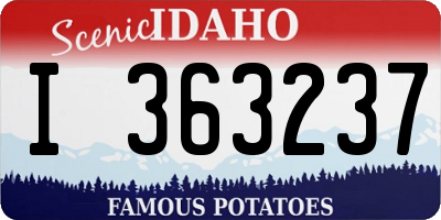 ID license plate I363237