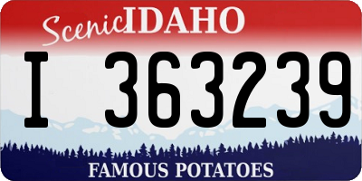 ID license plate I363239