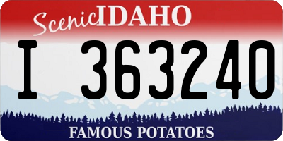 ID license plate I363240