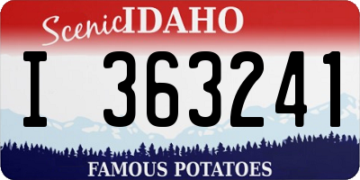 ID license plate I363241