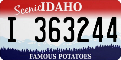 ID license plate I363244