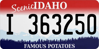 ID license plate I363250