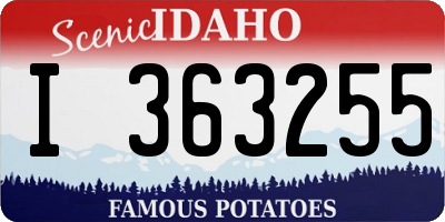 ID license plate I363255