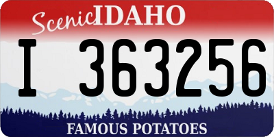 ID license plate I363256