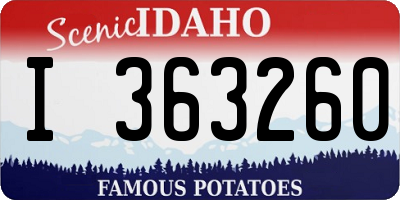 ID license plate I363260
