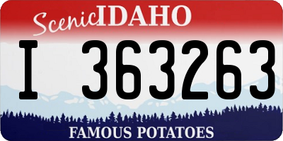 ID license plate I363263