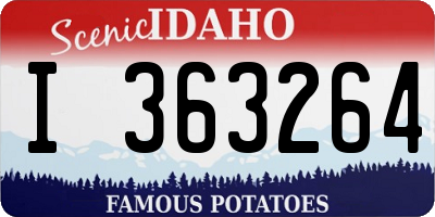 ID license plate I363264