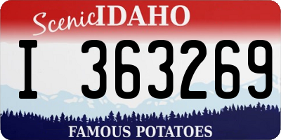 ID license plate I363269