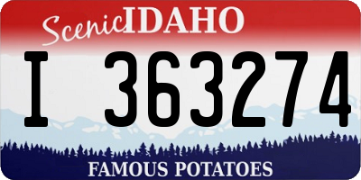 ID license plate I363274