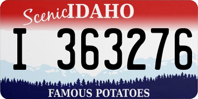 ID license plate I363276