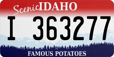 ID license plate I363277