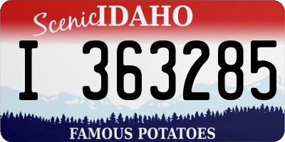 ID license plate I363285