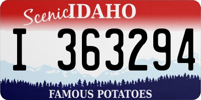 ID license plate I363294