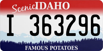 ID license plate I363296