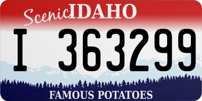 ID license plate I363299