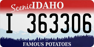 ID license plate I363306