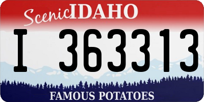 ID license plate I363313