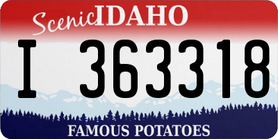 ID license plate I363318