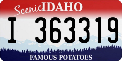 ID license plate I363319
