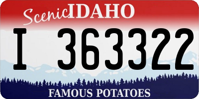 ID license plate I363322