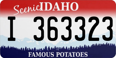 ID license plate I363323