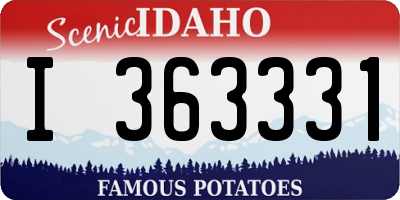 ID license plate I363331