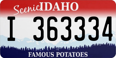 ID license plate I363334