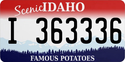 ID license plate I363336