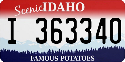 ID license plate I363340