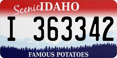 ID license plate I363342