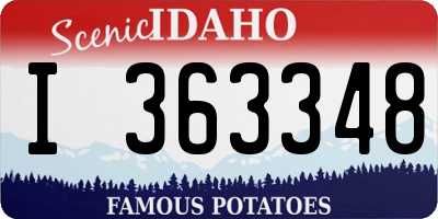 ID license plate I363348