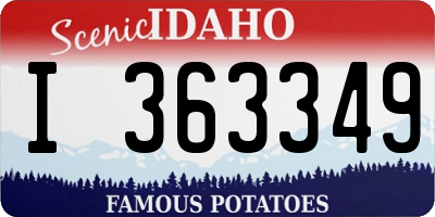 ID license plate I363349