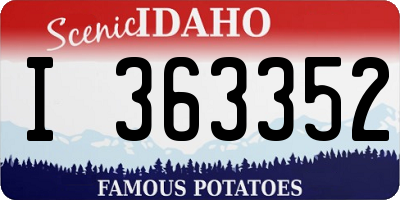 ID license plate I363352