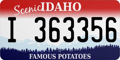 ID license plate I363356