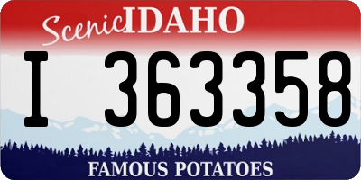 ID license plate I363358