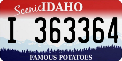 ID license plate I363364