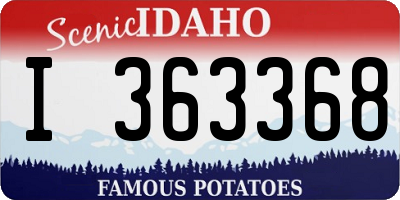 ID license plate I363368