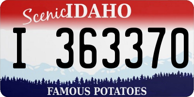 ID license plate I363370