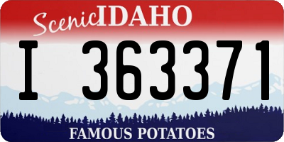 ID license plate I363371
