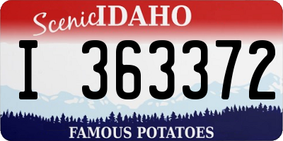 ID license plate I363372