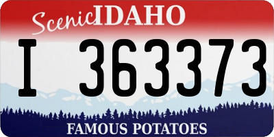 ID license plate I363373