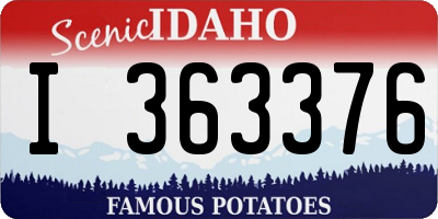 ID license plate I363376