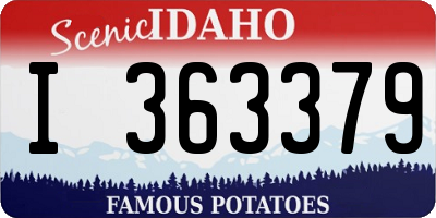 ID license plate I363379