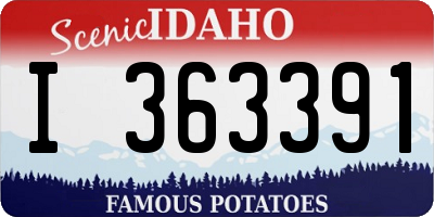 ID license plate I363391